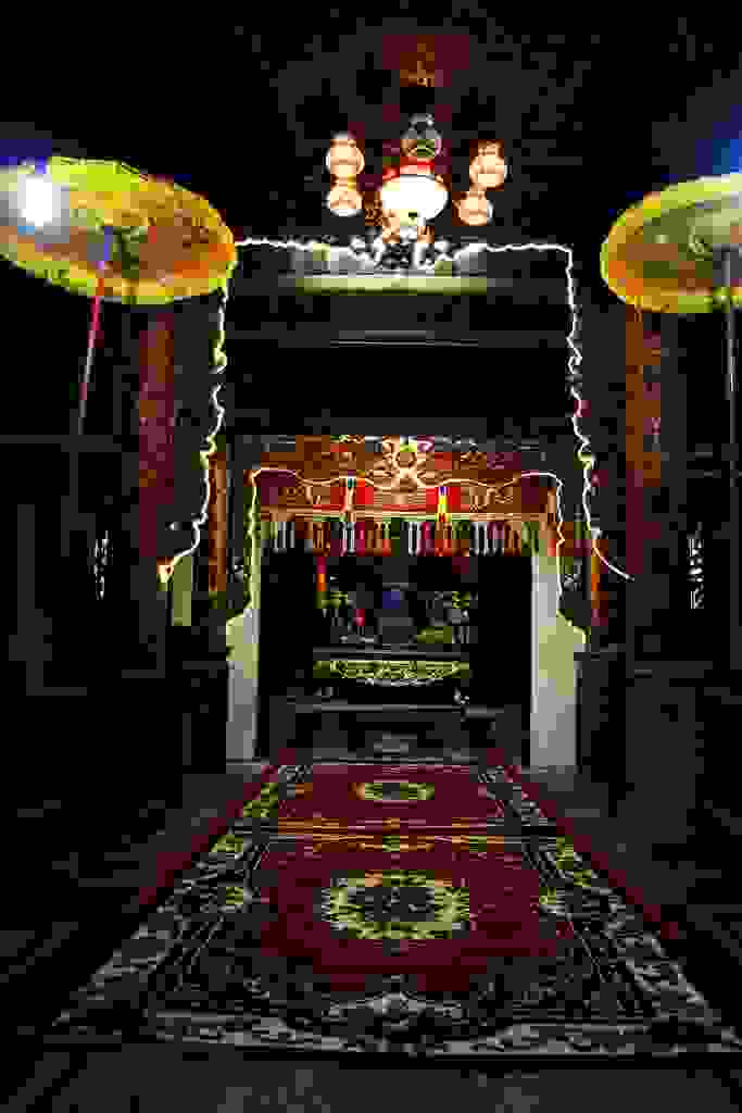 Inside a buddhist temple